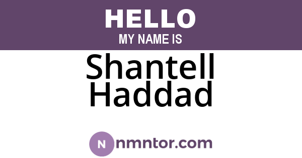 Shantell Haddad