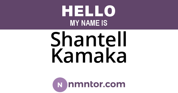 Shantell Kamaka