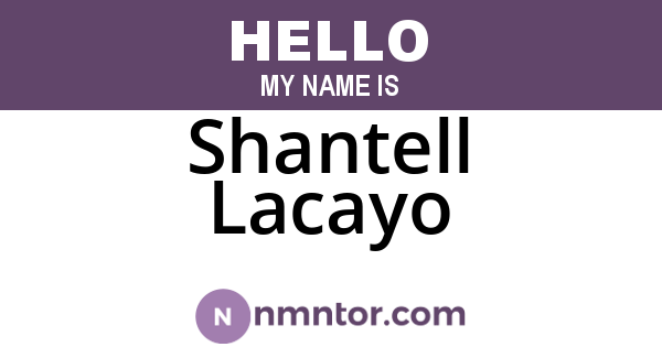 Shantell Lacayo