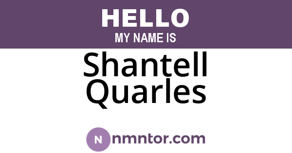 Shantell Quarles