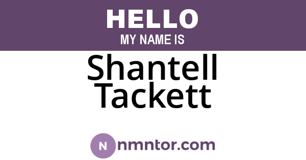 Shantell Tackett