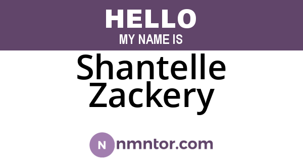 Shantelle Zackery