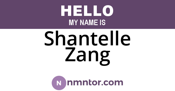 Shantelle Zang