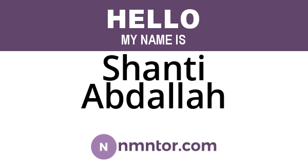 Shanti Abdallah