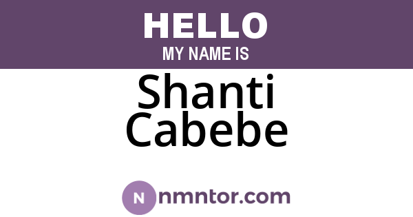 Shanti Cabebe