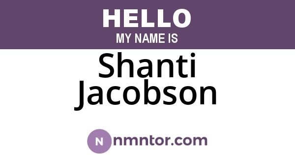 Shanti Jacobson