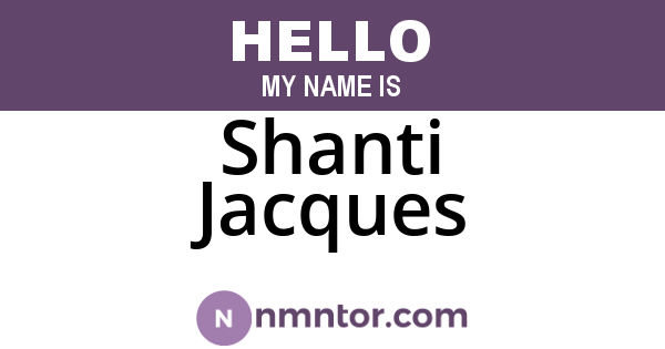 Shanti Jacques