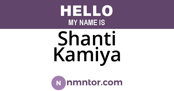 Shanti Kamiya