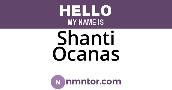 Shanti Ocanas
