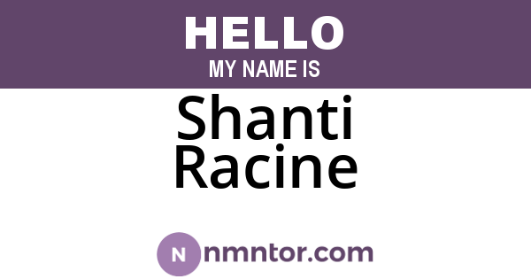 Shanti Racine