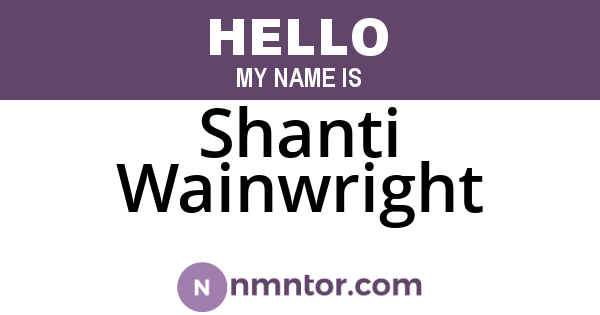 Shanti Wainwright