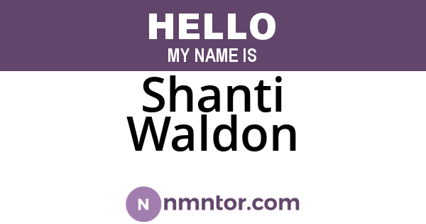 Shanti Waldon