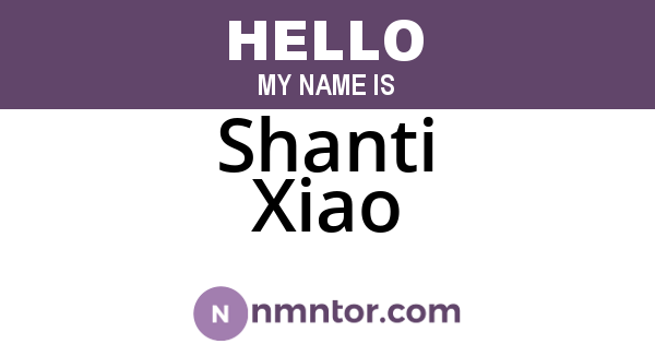 Shanti Xiao