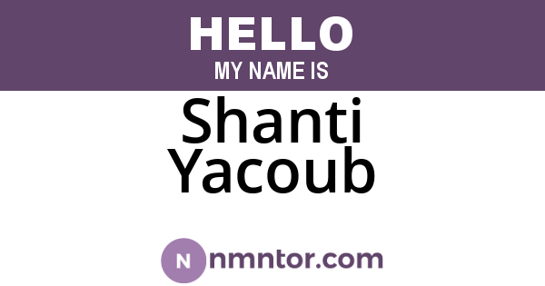 Shanti Yacoub