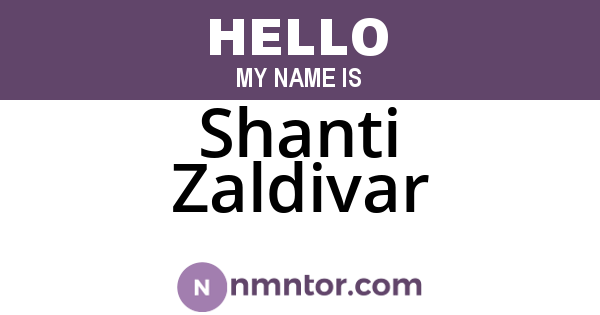 Shanti Zaldivar