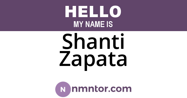 Shanti Zapata