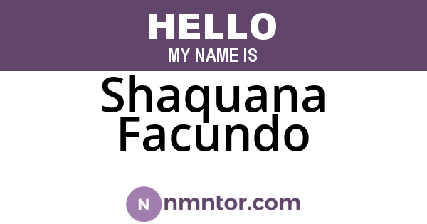 Shaquana Facundo