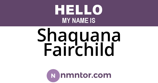 Shaquana Fairchild