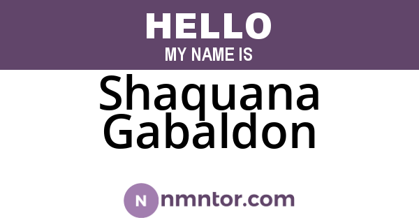 Shaquana Gabaldon