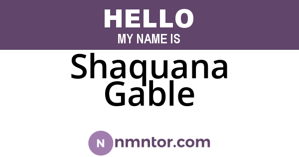 Shaquana Gable