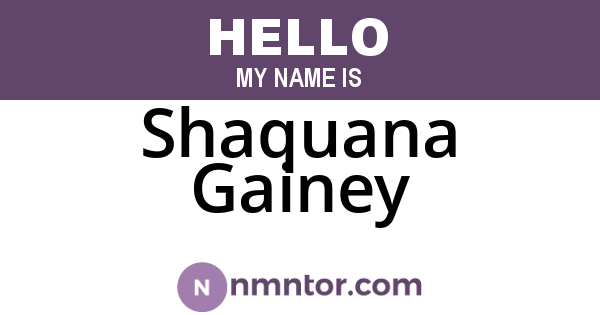 Shaquana Gainey