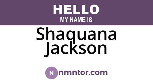 Shaquana Jackson