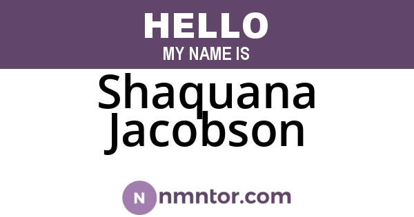 Shaquana Jacobson