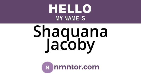 Shaquana Jacoby