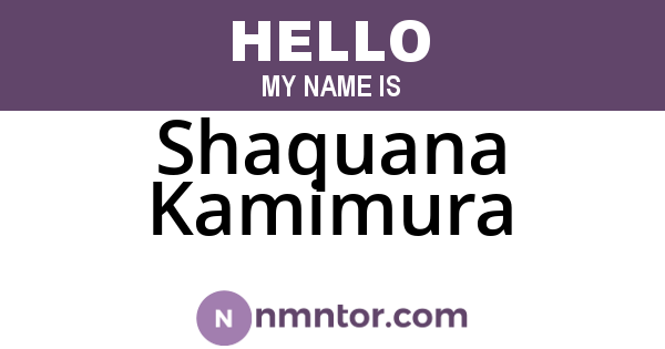 Shaquana Kamimura