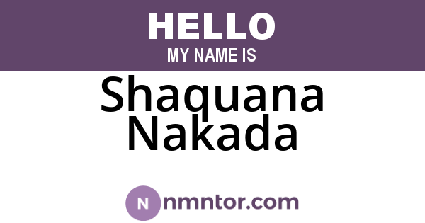 Shaquana Nakada