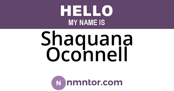 Shaquana Oconnell