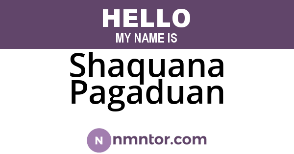 Shaquana Pagaduan