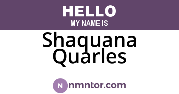 Shaquana Quarles