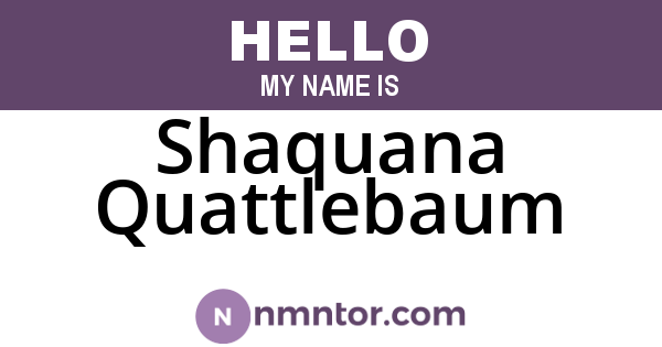 Shaquana Quattlebaum