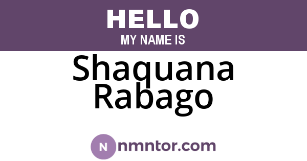 Shaquana Rabago