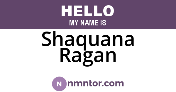 Shaquana Ragan