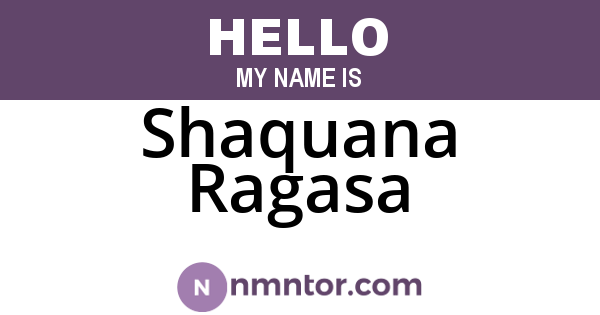 Shaquana Ragasa