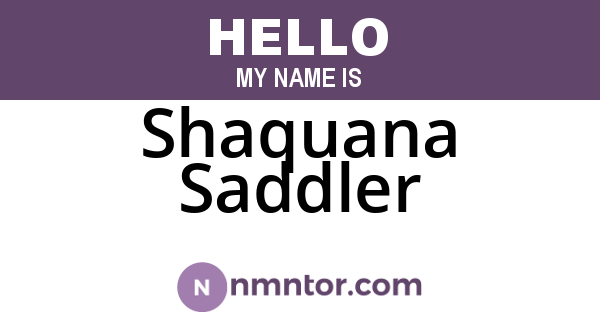 Shaquana Saddler