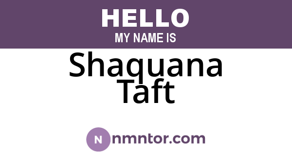 Shaquana Taft