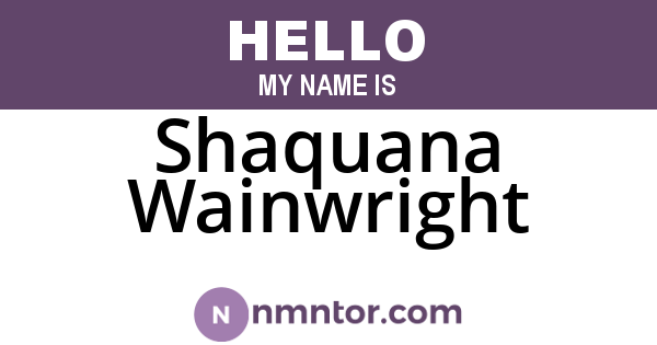 Shaquana Wainwright
