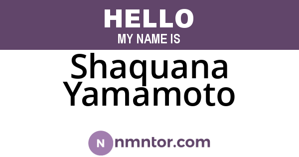Shaquana Yamamoto