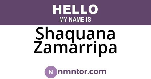 Shaquana Zamarripa