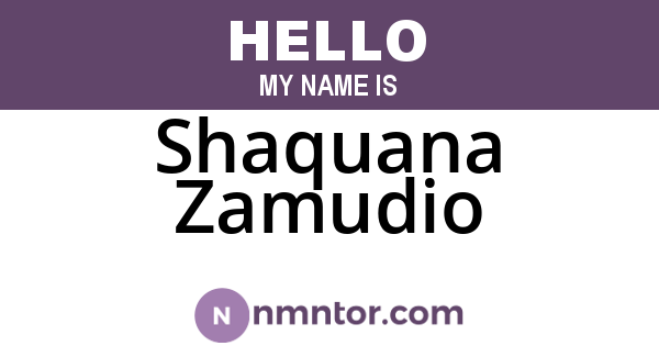 Shaquana Zamudio