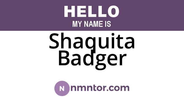 Shaquita Badger