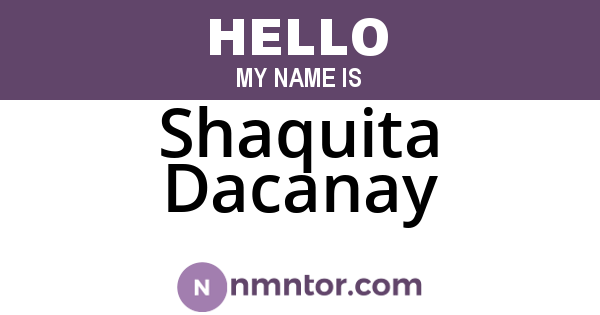 Shaquita Dacanay