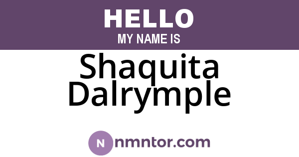 Shaquita Dalrymple