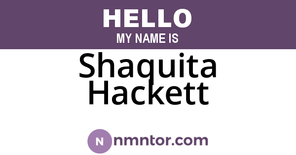 Shaquita Hackett