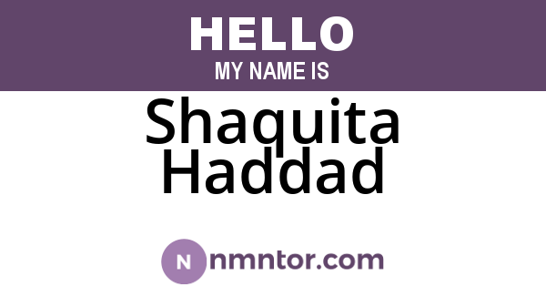 Shaquita Haddad