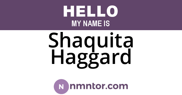 Shaquita Haggard