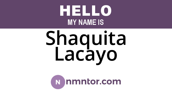 Shaquita Lacayo